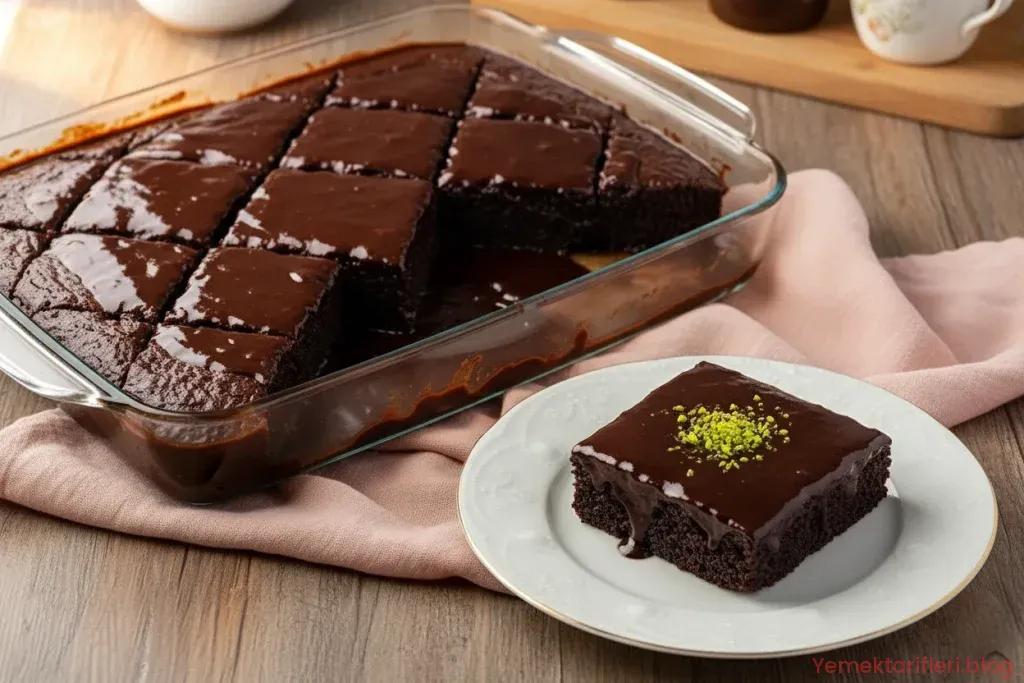 Browni Tadında Islak Kek Tarifi: Yoğun Sosuyla Damaklarda İz Bırakan Lezzet