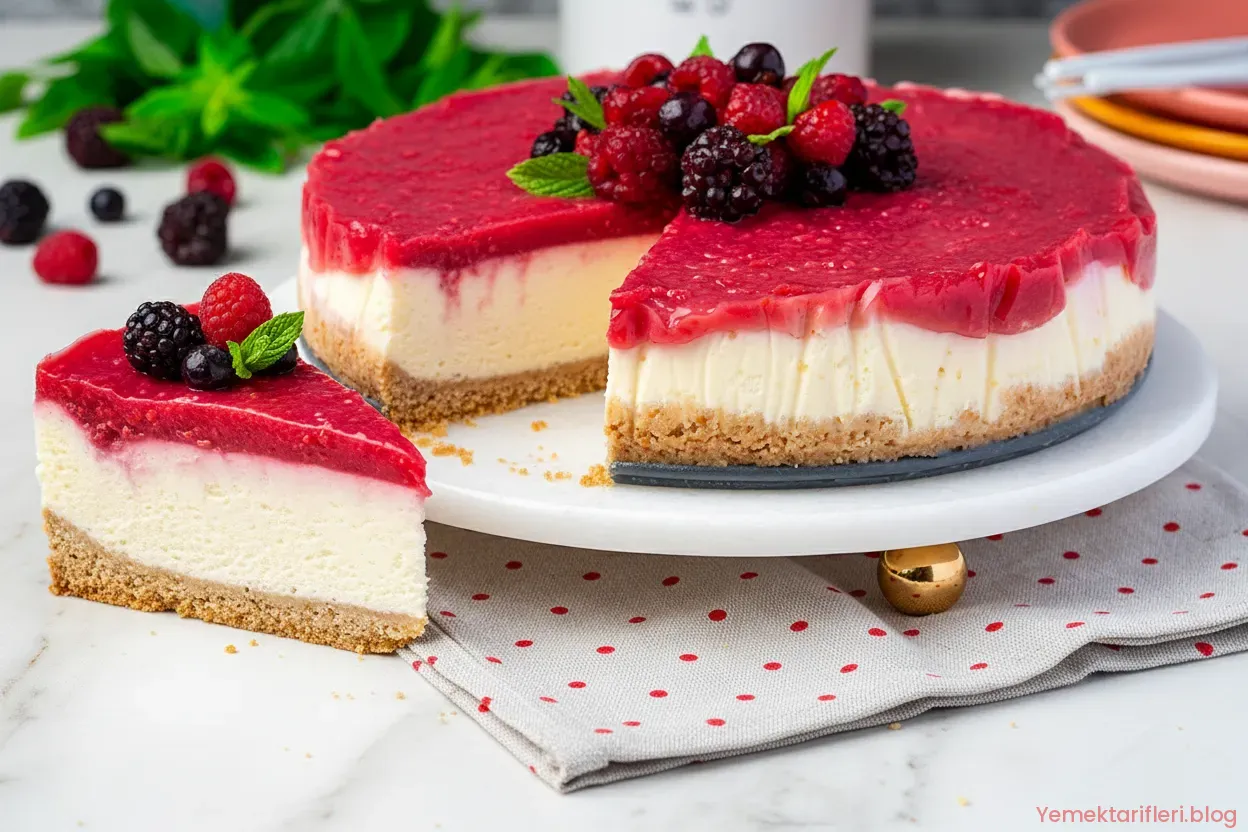 Efsanevi Lezzetiyle Gerçek Frambuazlı Cheesecake Tarifi