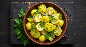 Geleneksel Dokunuşlarla Hazırlanmış Hardallı Patates Salatası Tarifi