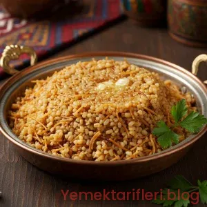 Geleneksel Türk Mutfağı Usulü Tane Tane Şehriyeli Bulgur Pilavı Tarifi