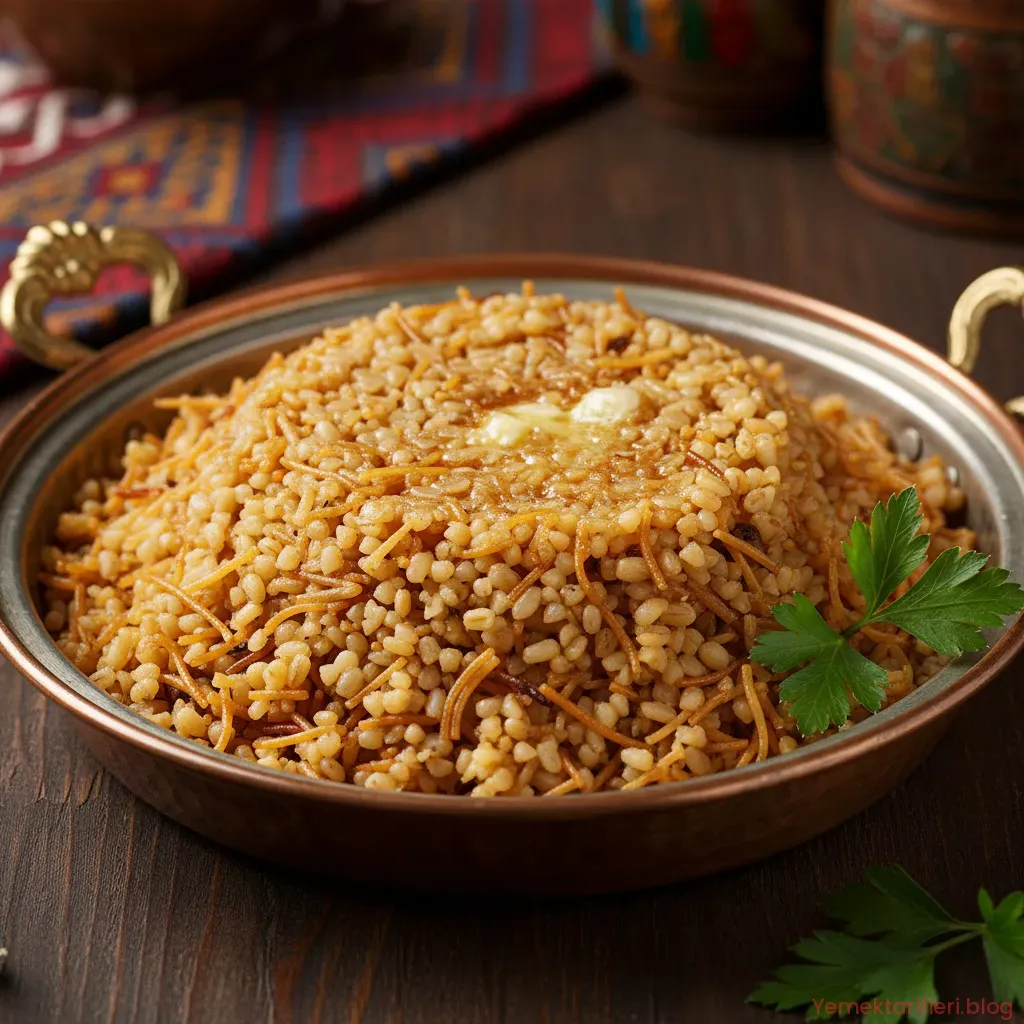 Geleneksel Türk Mutfağı Usulü Tane Tane Şehriyeli Bulgur Pilavı Tarifi