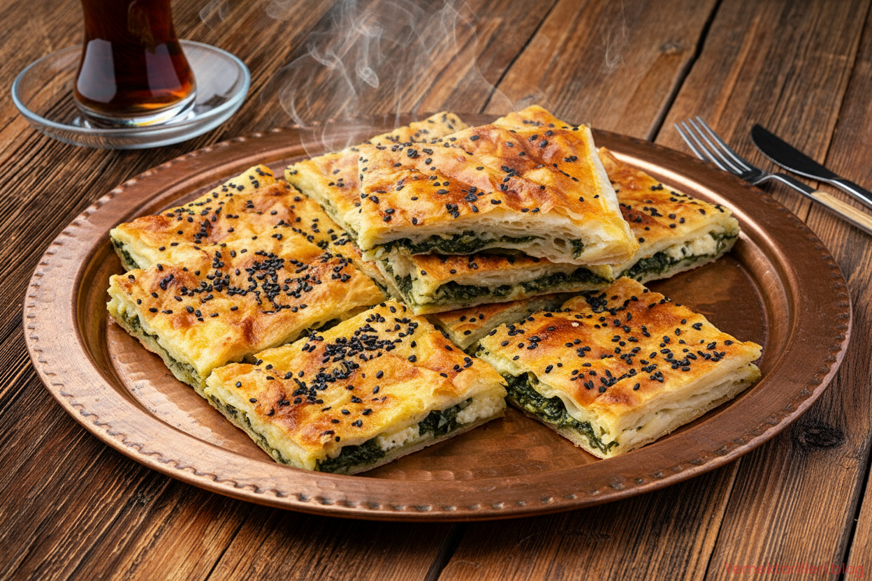 Geleneksel Türk Mutfağından Puf Puf Kabaran Enfes Ispanaklı Börek Tarifi