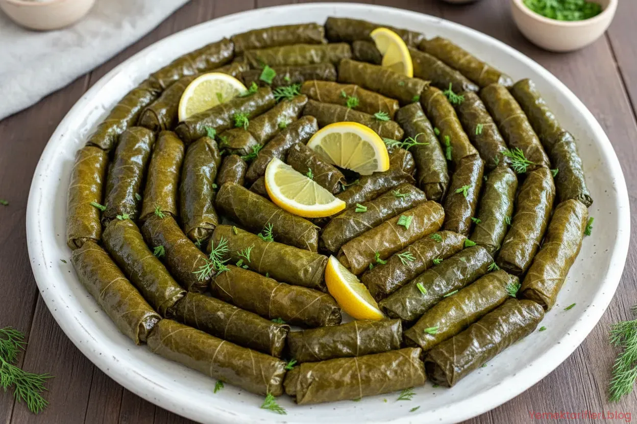 Geleneksel Türk Mutfağından Zeytinyağlı Taze Yaprak Sarması Tarifi