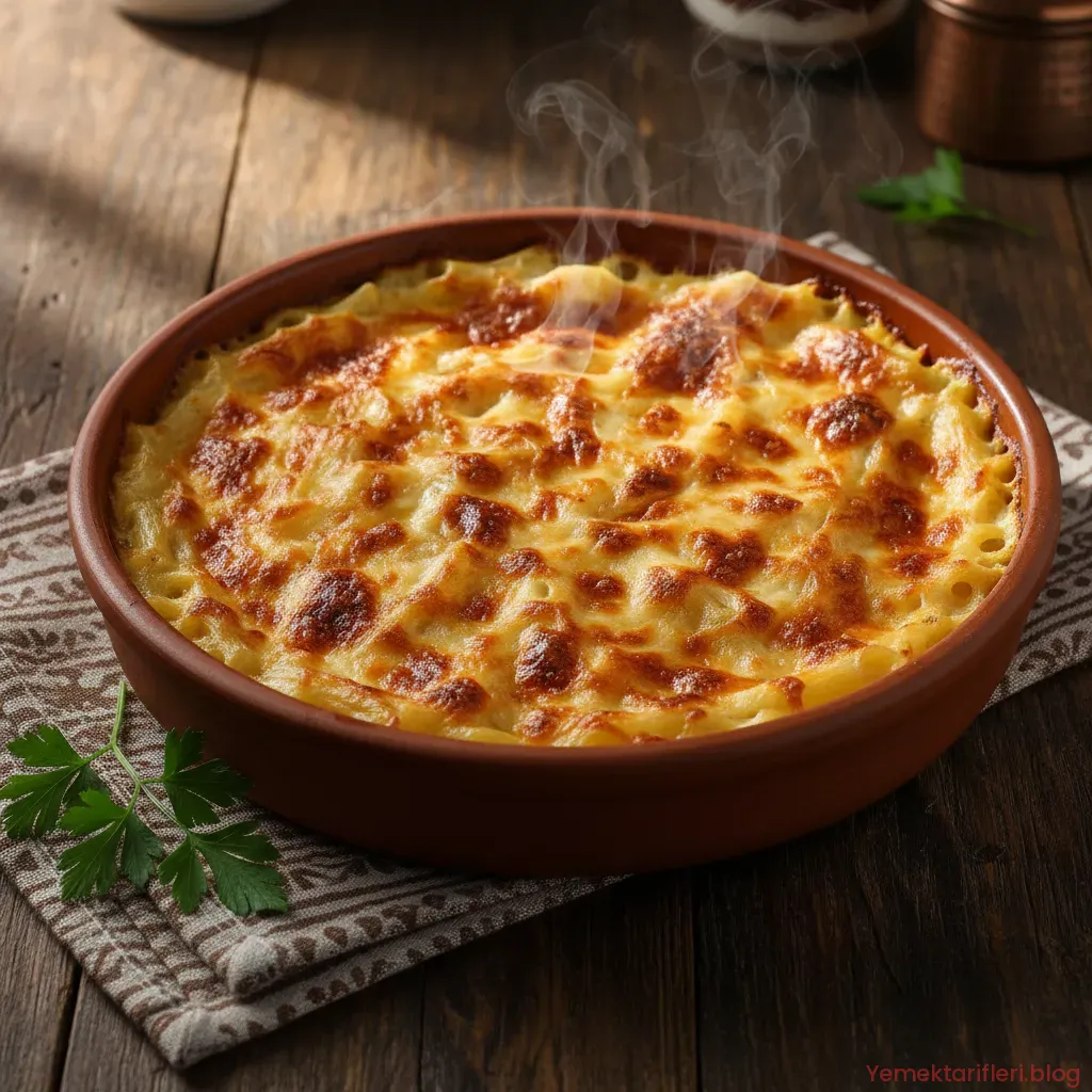 Geleneksel Usulde Fırında Beşamel Soslu Makarna Tarifi