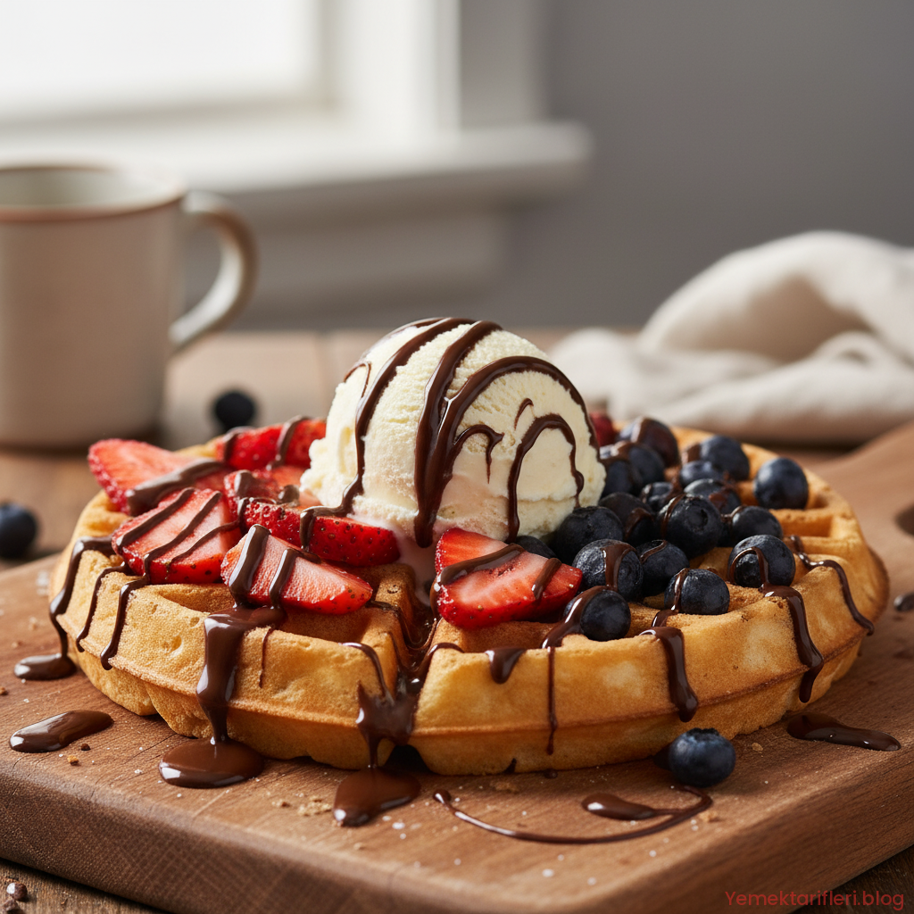 Geleneksel Usulde Yumuşacık ve Çıtır Kenarlı Waffle Tarifi