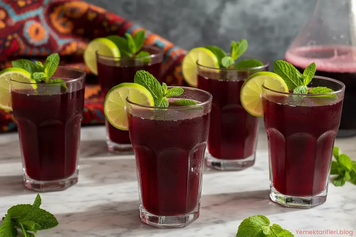 Geleneksel Yöntemlerle Kırmızı İksir: Ferahlatıcı Hibiskus Şerbeti Tarifi