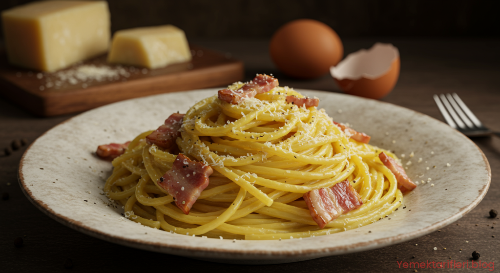 Gerçek İtalyan Klasik Carbonara Tarifi: Roma’nın İmzası (Kremasız)