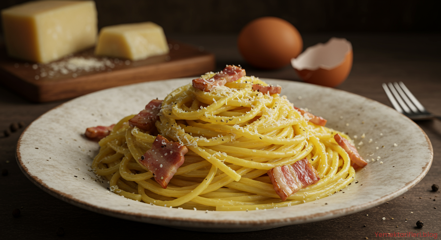 Gerçek İtalyan Klasik Carbonara Tarifi: Roma’nın İmzası (Kremasız)