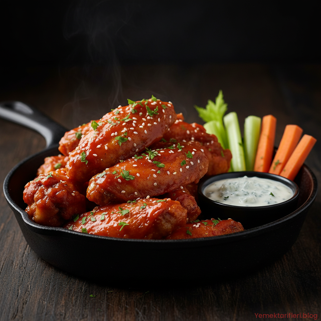 Gerçek Lezzetiyle Orijinal Buffalo Soslu Kanat (Buffalo Wings) Tarifi