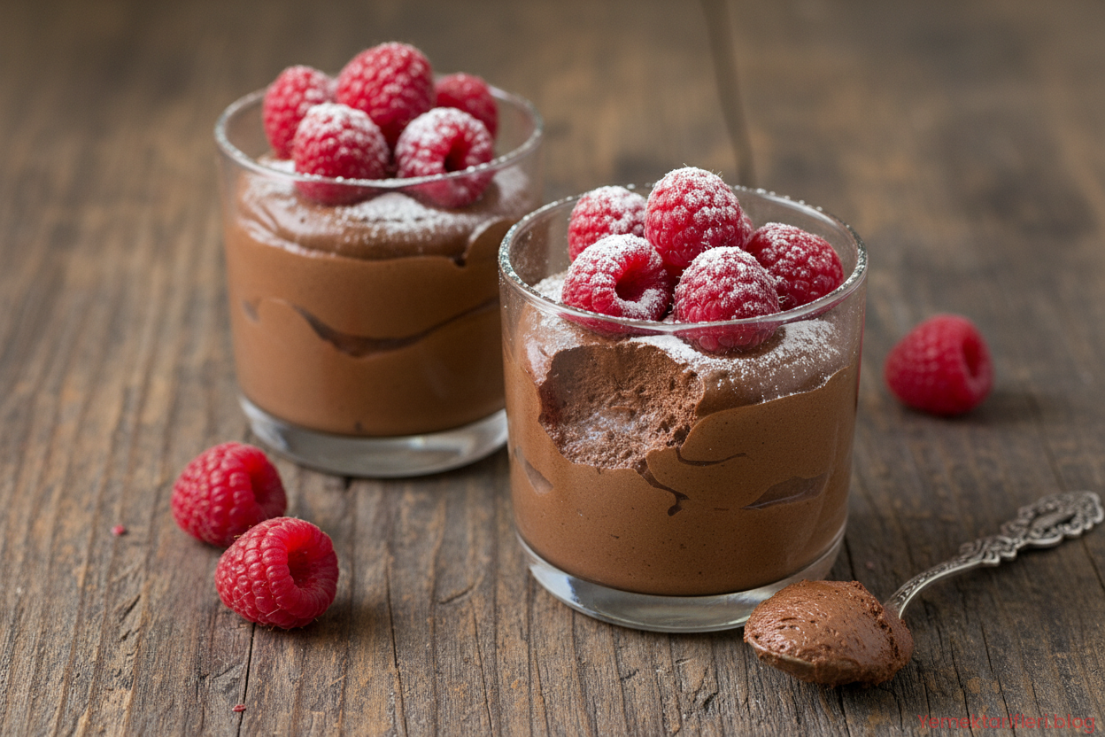 İpeksi Kıvamıyla Geleneksel Fransız Usulü Çikolata Mousse Tarifi