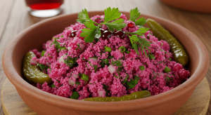 Şalgamlı Kuskus Salatası: Geleneksel Lezzetin Pembe Dokunuşu