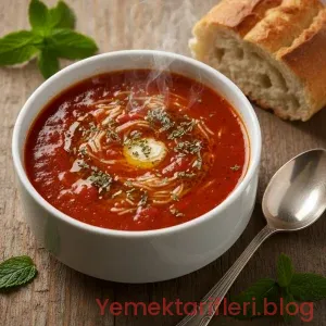 Geleneksel Tereyağlı Domatesli Şehriye Çorbası Tarifi