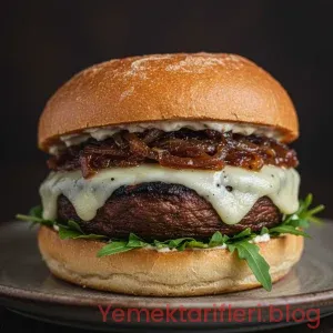 Geleneksel Usulde Karamelize Soğanlı, Portobello Izgara Burger Tarifi